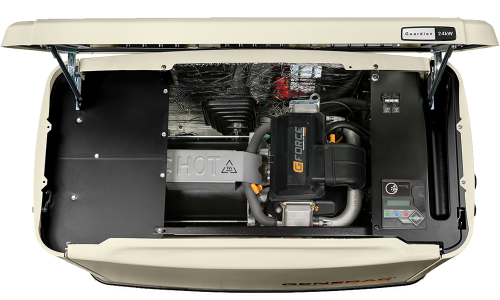 24kW Generac generator with the top open