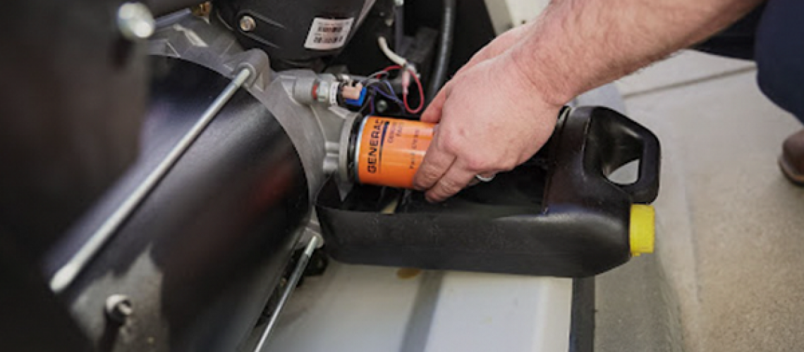 generac generator being serviced