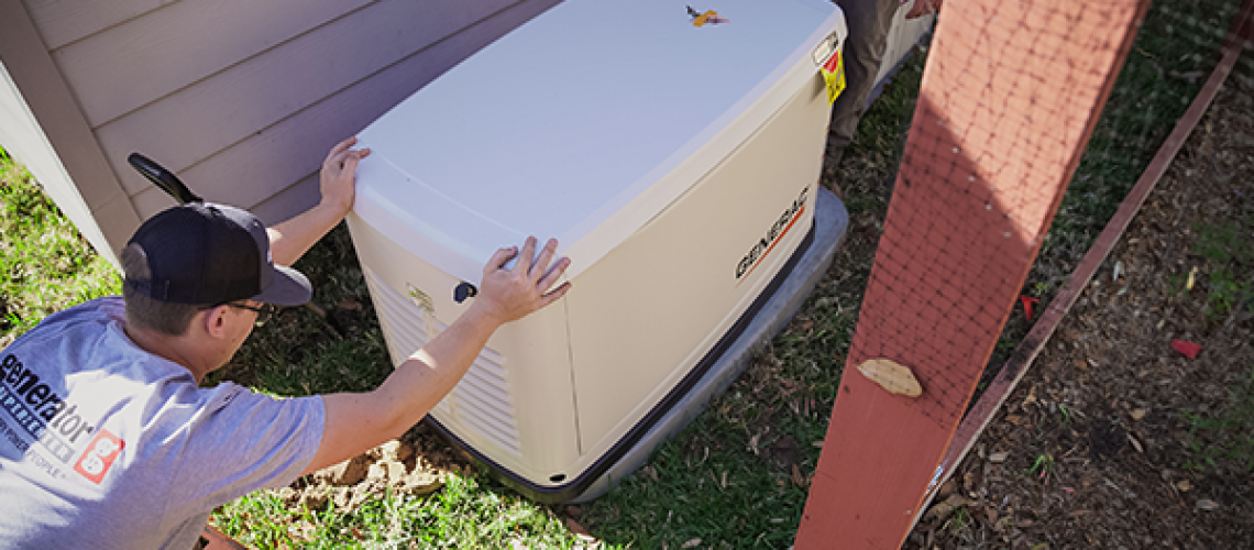 generator being installed